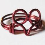 Limited Edition Burgundy Heart Ring For..
