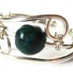 Australian Sapphire Jasper Ring In Silver, Emerald..